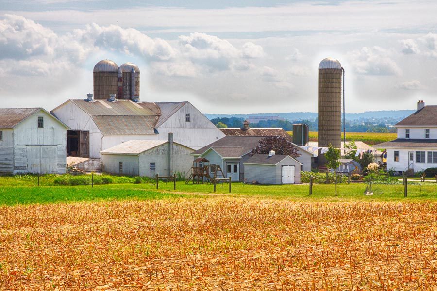 Central PA Insurance - Modern Farm With Bright Corn Overlooking Central PA
